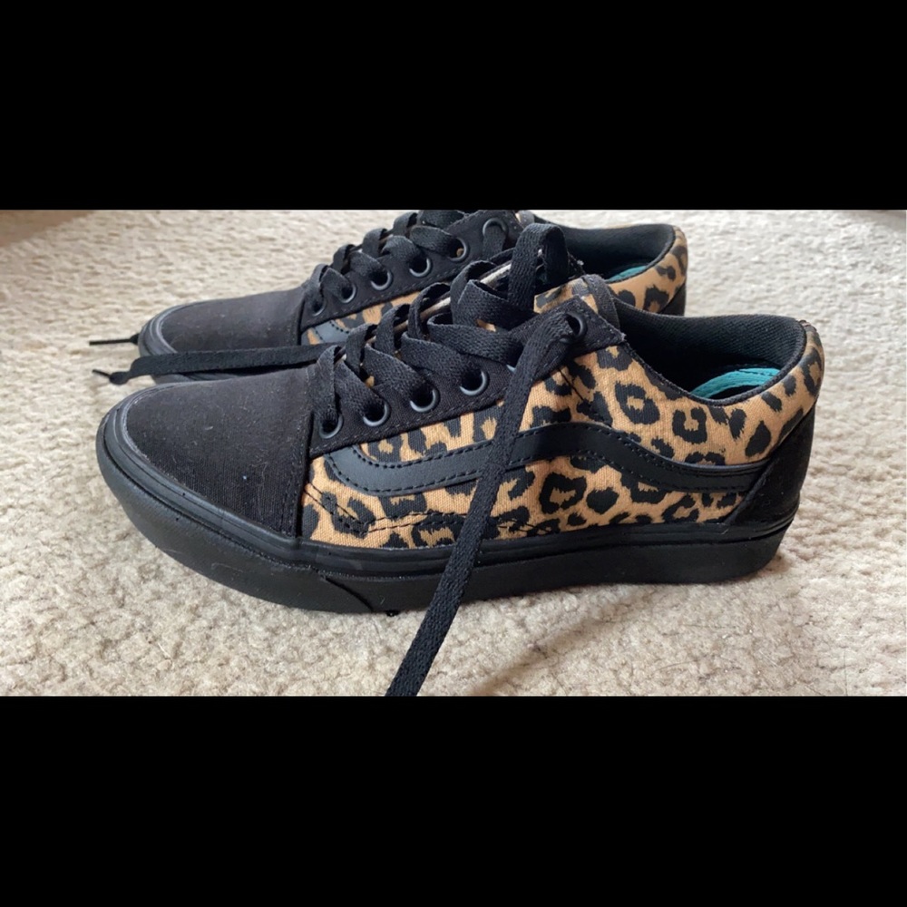 Vans cheetah print custom shoes